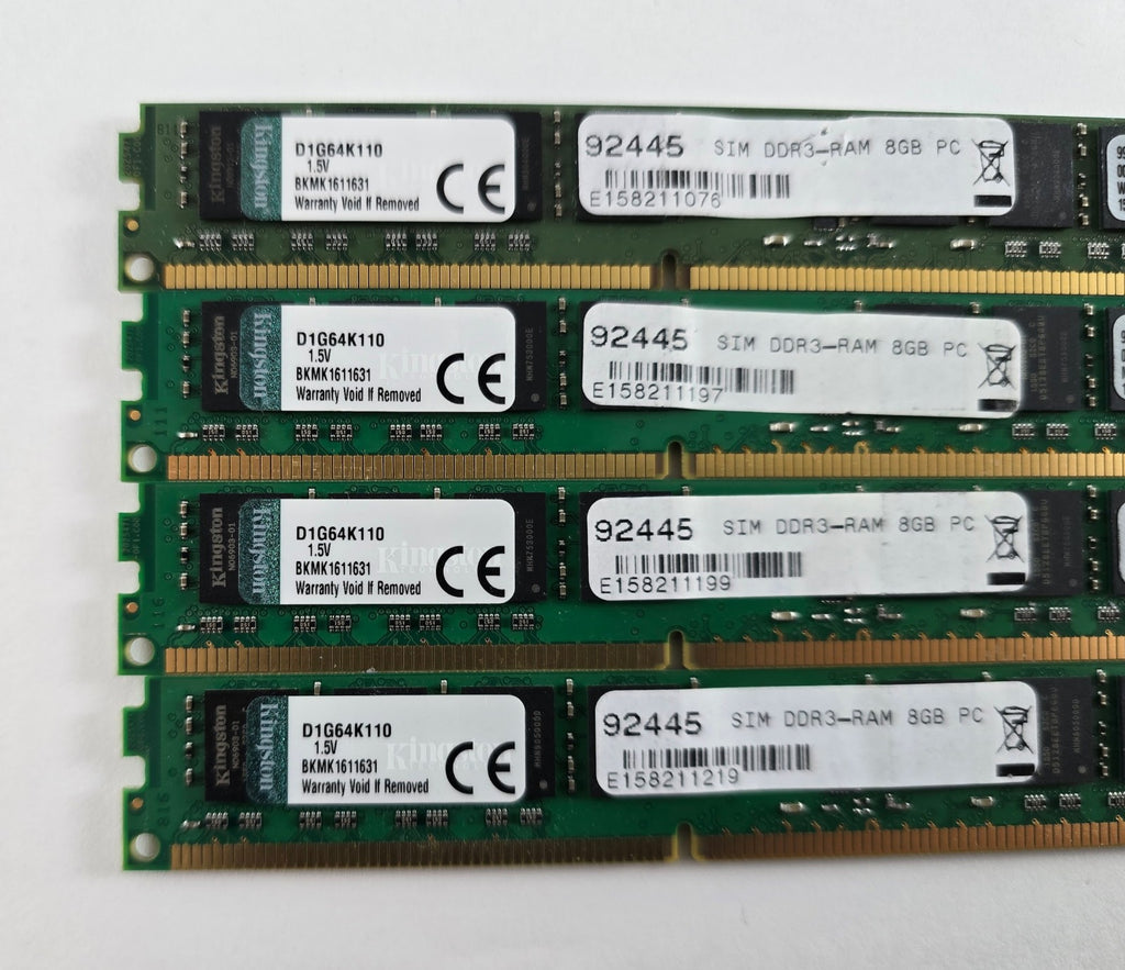 32GB Kingston (4x 8 GB) DDR3-1600 PC3-12800U D1G64K110 1.5 V PC RAM