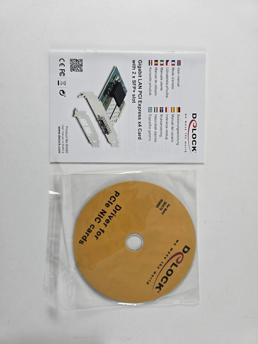 DELOCK 90480 Netzwerkkarte, PCI Express, x4 Gigabit LAN, 2x SFP